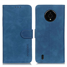 Coque Portefeuille Livre Cuir Etui Clapet K03Z pour Nokia C200 Bleu
