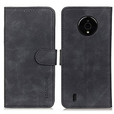 Coque Portefeuille Livre Cuir Etui Clapet K03Z pour Nokia C200 Noir