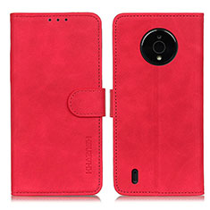 Coque Portefeuille Livre Cuir Etui Clapet K03Z pour Nokia C200 Rouge