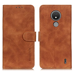 Coque Portefeuille Livre Cuir Etui Clapet K03Z pour Nokia C21 Marron