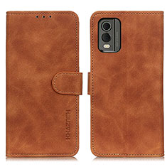 Coque Portefeuille Livre Cuir Etui Clapet K03Z pour Nokia C210 Marron