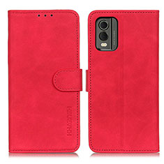 Coque Portefeuille Livre Cuir Etui Clapet K03Z pour Nokia C32 Rouge