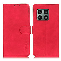 Coque Portefeuille Livre Cuir Etui Clapet K03Z pour OnePlus 10 Pro 5G Rouge