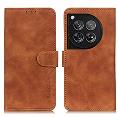 Coque Portefeuille Livre Cuir Etui Clapet K03Z pour OnePlus 12 5G Marron