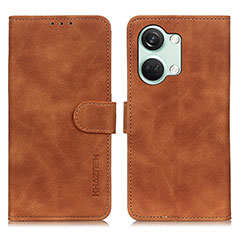 Coque Portefeuille Livre Cuir Etui Clapet K03Z pour OnePlus Ace 2V 5G Marron