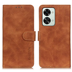 Coque Portefeuille Livre Cuir Etui Clapet K03Z pour OnePlus Nord 2T 5G Marron