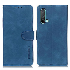 Coque Portefeuille Livre Cuir Etui Clapet K03Z pour OnePlus Nord CE 5G Bleu