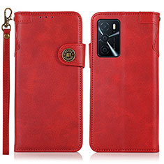 Coque Portefeuille Livre Cuir Etui Clapet K03Z pour Oppo A16s Rouge