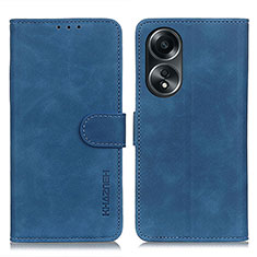 Coque Portefeuille Livre Cuir Etui Clapet K03Z pour Oppo A38 Bleu