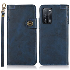 Coque Portefeuille Livre Cuir Etui Clapet K03Z pour Oppo A53s 5G Bleu