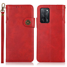 Coque Portefeuille Livre Cuir Etui Clapet K03Z pour Oppo A53s 5G Rouge