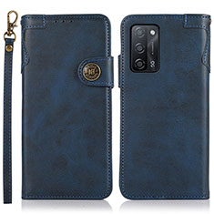 Coque Portefeuille Livre Cuir Etui Clapet K03Z pour Oppo A55 5G Bleu