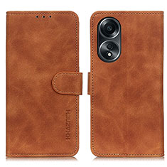 Coque Portefeuille Livre Cuir Etui Clapet K03Z pour Oppo A58 4G Marron