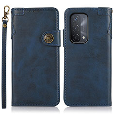 Coque Portefeuille Livre Cuir Etui Clapet K03Z pour Oppo A74 5G Bleu