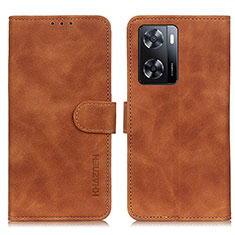 Coque Portefeuille Livre Cuir Etui Clapet K03Z pour Oppo A77s Marron