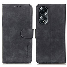 Coque Portefeuille Livre Cuir Etui Clapet K03Z pour Oppo A78 4G Noir