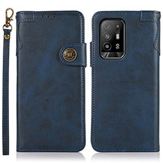 Coque Portefeuille Livre Cuir Etui Clapet K03Z pour Oppo A94 5G Bleu