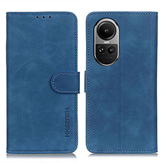 Coque Portefeuille Livre Cuir Etui Clapet K03Z pour Oppo Reno10 5G Bleu