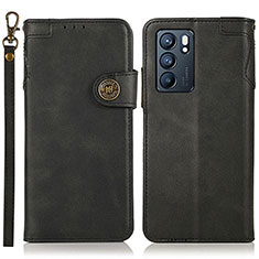 Coque Portefeuille Livre Cuir Etui Clapet K03Z pour Oppo Reno6 5G Noir