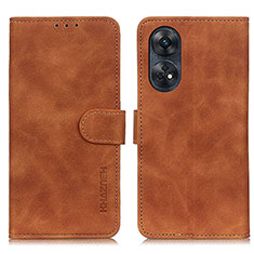 Coque Portefeuille Livre Cuir Etui Clapet K03Z pour Oppo Reno8 T 4G Marron