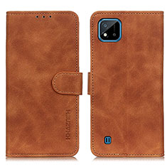 Coque Portefeuille Livre Cuir Etui Clapet K03Z pour Realme C11 (2021) Marron