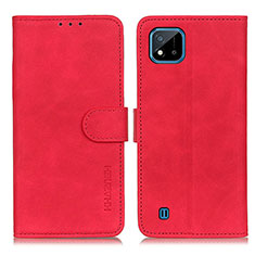 Coque Portefeuille Livre Cuir Etui Clapet K03Z pour Realme C20A Rouge