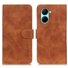 Coque Portefeuille Livre Cuir Etui Clapet K03Z pour Realme C33 (2023) Marron