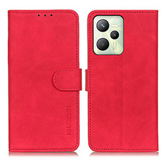 Coque Portefeuille Livre Cuir Etui Clapet K03Z pour Realme C35 Rouge