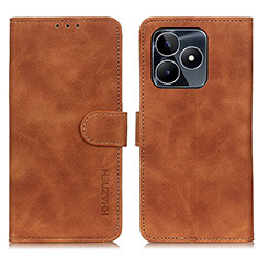 Coque Portefeuille Livre Cuir Etui Clapet K03Z pour Realme C51 Marron