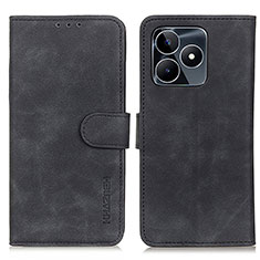 Coque Portefeuille Livre Cuir Etui Clapet K03Z pour Realme C53 India Noir