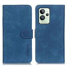 Coque Portefeuille Livre Cuir Etui Clapet K03Z pour Realme GT2 Pro 5G Bleu