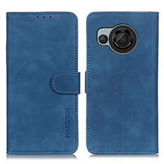 Coque Portefeuille Livre Cuir Etui Clapet K03Z pour Sharp Aquos R8 Bleu