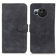 Coque Portefeuille Livre Cuir Etui Clapet K03Z pour Sharp Aquos R8 Noir