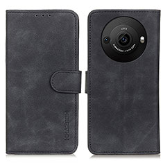 Coque Portefeuille Livre Cuir Etui Clapet K03Z pour Sharp Aquos R8 Pro Noir