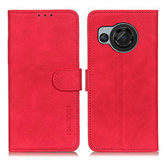 Coque Portefeuille Livre Cuir Etui Clapet K03Z pour Sharp Aquos R8 Rouge