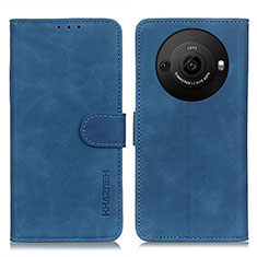 Coque Portefeuille Livre Cuir Etui Clapet K03Z pour Sharp Aquos R8s Pro Bleu