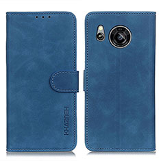 Coque Portefeuille Livre Cuir Etui Clapet K03Z pour Sharp Aquos Sense7 Bleu