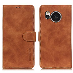 Coque Portefeuille Livre Cuir Etui Clapet K03Z pour Sharp Aquos Sense7 Plus Marron