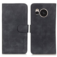 Coque Portefeuille Livre Cuir Etui Clapet K03Z pour Sharp Aquos Sense7 Plus Noir