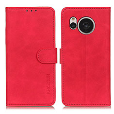 Coque Portefeuille Livre Cuir Etui Clapet K03Z pour Sharp Aquos Sense7 Plus Rouge