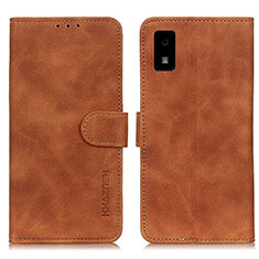 Coque Portefeuille Livre Cuir Etui Clapet K03Z pour Sharp Aquos wish Marron