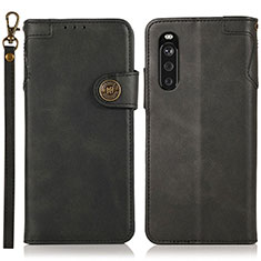 Coque Portefeuille Livre Cuir Etui Clapet K03Z pour Sony Xperia 10 III Lite Noir