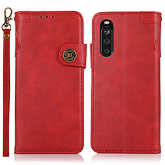 Coque Portefeuille Livre Cuir Etui Clapet K03Z pour Sony Xperia 10 III Rouge