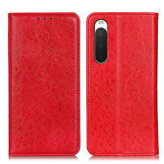 Coque Portefeuille Livre Cuir Etui Clapet K03Z pour Sony Xperia 10 IV SO-52C Rouge