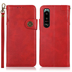 Coque Portefeuille Livre Cuir Etui Clapet K03Z pour Sony Xperia 5 III Rouge