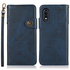 Coque Portefeuille Livre Cuir Etui Clapet K03Z pour Sony Xperia Ace II SO-41B Bleu