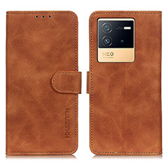 Coque Portefeuille Livre Cuir Etui Clapet K03Z pour Vivo iQOO Neo6 5G Marron