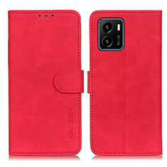 Coque Portefeuille Livre Cuir Etui Clapet K03Z pour Vivo iQOO U5x Rouge