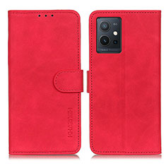 Coque Portefeuille Livre Cuir Etui Clapet K03Z pour Vivo iQOO Z6 5G Rouge