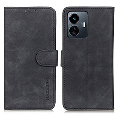 Coque Portefeuille Livre Cuir Etui Clapet K03Z pour Vivo iQOO Z6 Lite 5G Noir